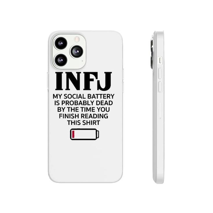 Funny Infj Social Battery Introvert Intuitive Personality Phonecase iPhone