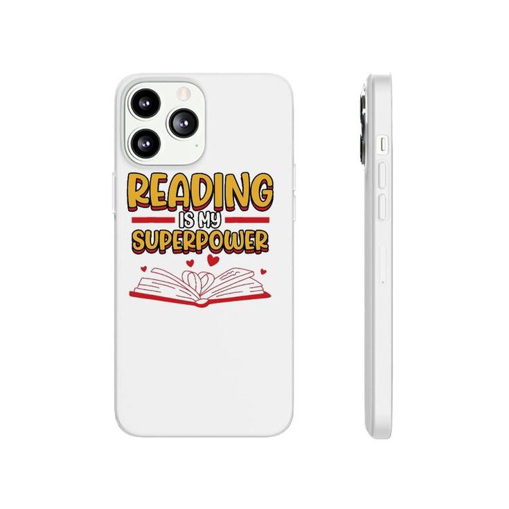 Funny Reading Is My Superpower Librarian School Library Phonecase iPhone