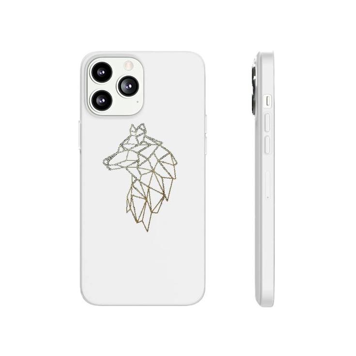 Geometric Abstract Gold Wolf Polygonal Phonecase iPhone