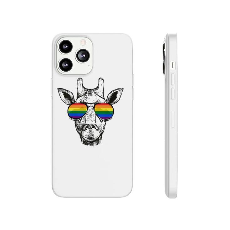 Giraffe Gay Pride Flag Sunglasses Lgbtq Gift  Phonecase iPhone