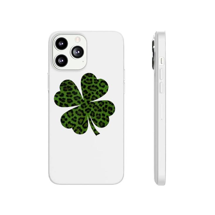 Green Leopard Shamrock Funny Irish Clover St Patrick's Day Tank Top Phonecase iPhone