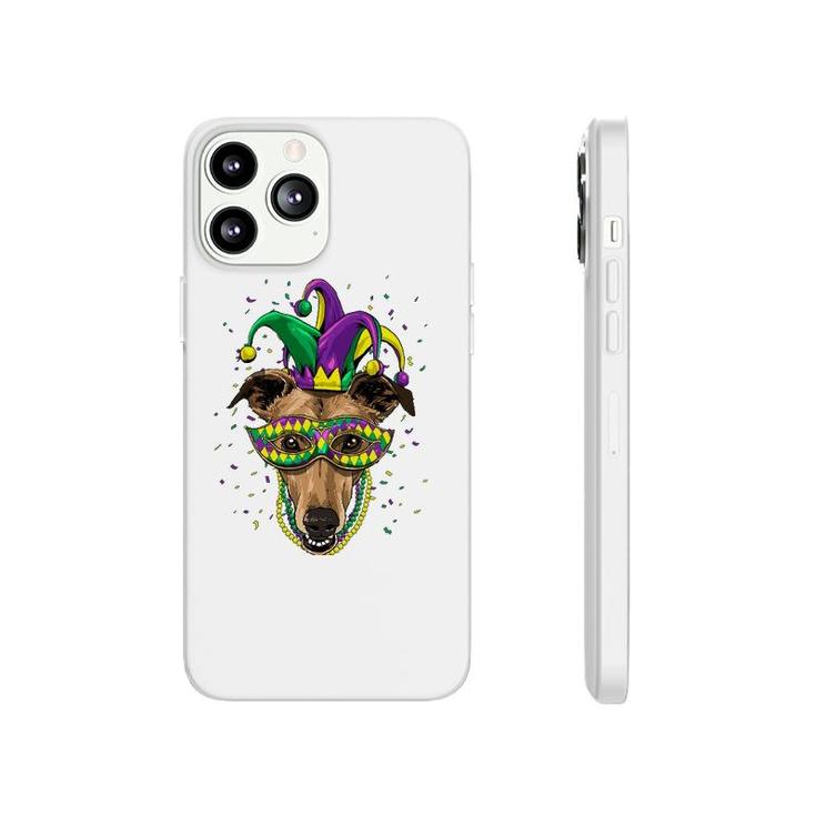 Greyhound Dog Lover Cute Mardi Gras Carnival Jester Phonecase iPhone