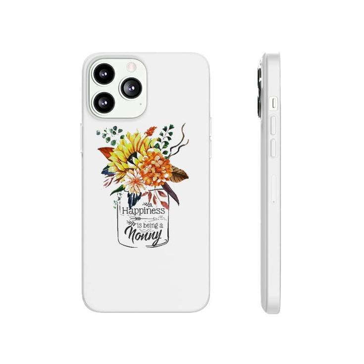 Happiness Is Being A Nonny Cute Flowers Gifts Phonecase iPhone