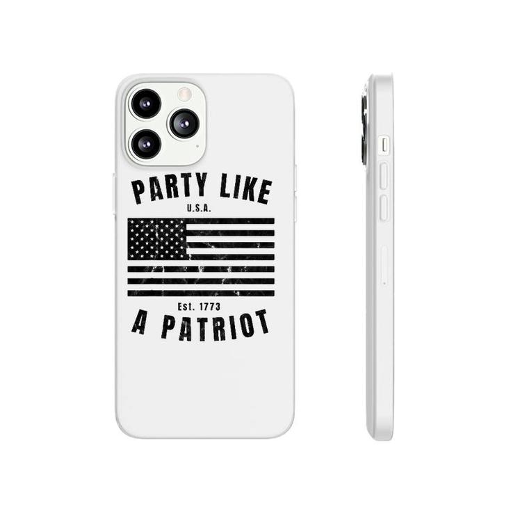 Happy Fourth Of July Party Like A Patriot Fun American Flag Phonecase iPhone