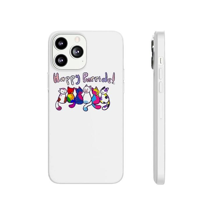 Happy Purride Cats Kittens Gay Pride Lgbtq Transgender Gift Phonecase iPhone