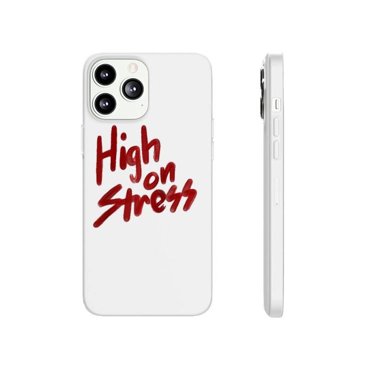 High On Stress Retro Red Spraypaint Graphic Raglan Baseball Tee Phonecase iPhone