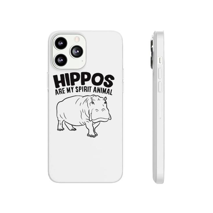 Hippos Are My Spirit Animal Funny Hippopotamus Phonecase iPhone