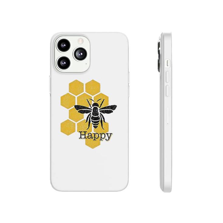 Honeycomb Bee Happy Phonecase iPhone