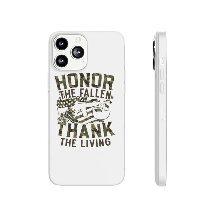 Honor The Fallen Thank The Living Usa Flag Memorial Day Phonecase iPhone