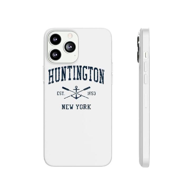 Huntington Ny Vintage Navy Crossed Oars & Boat Anchor  Phonecase iPhone