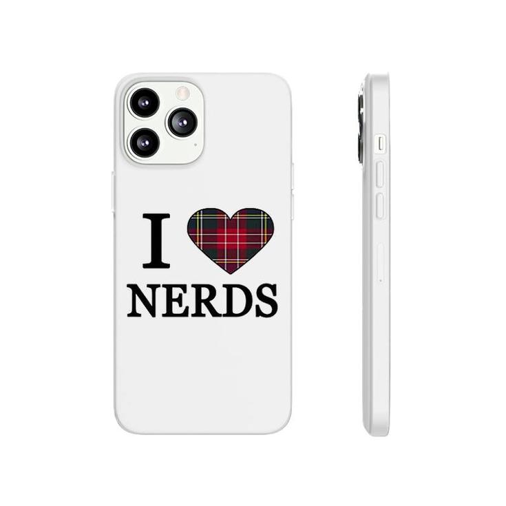 I Love Nerds Royal Plaid Heart Phonecase iPhone