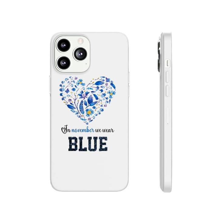 In November We Wear Blue Plant Heart Phonecase iPhone