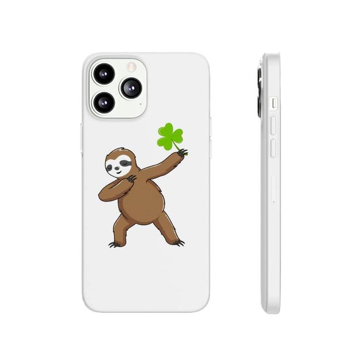 Irish Leprechaun Dabbing Sloth St Patrick's Day Gift Green Phonecase iPhone