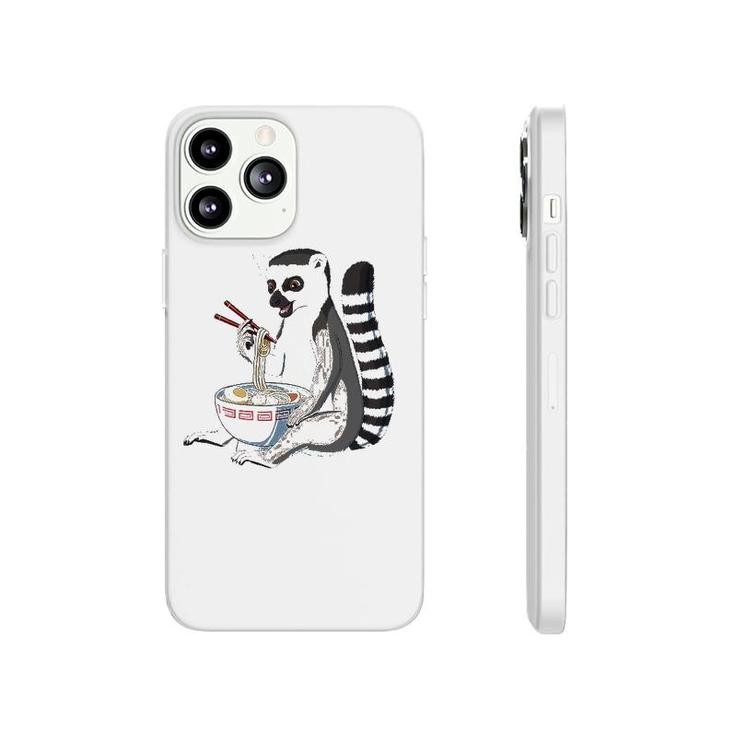 Japanese Noodles Kawaii Ramen Bowl Funny Lemur Phonecase iPhone