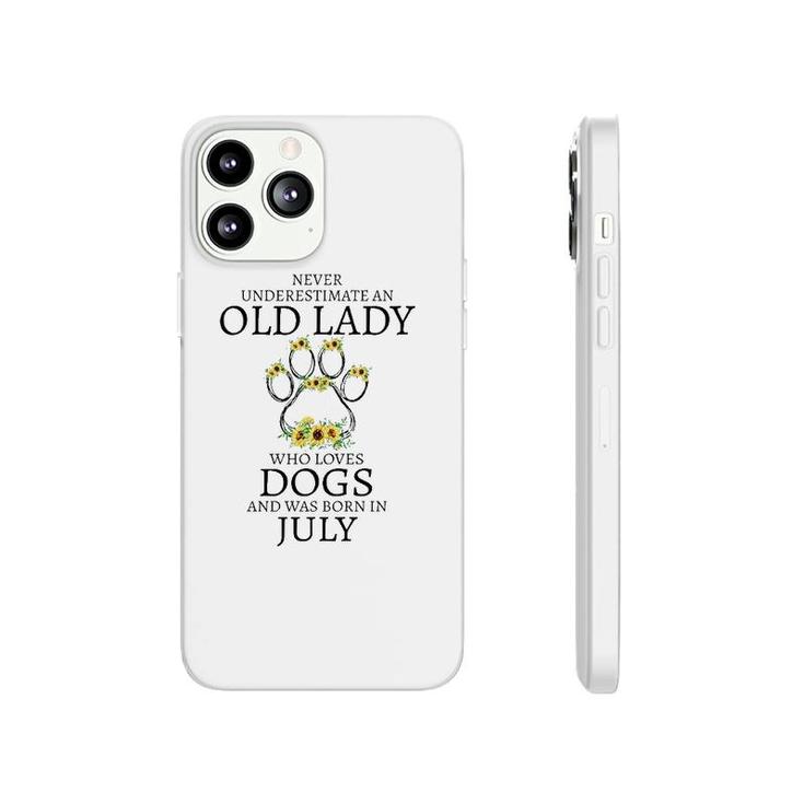 July Birthday Dog Owner Gift Who Loves Dogs And Was Born In July Sunflowers Dog Paw Phonecase iPhone