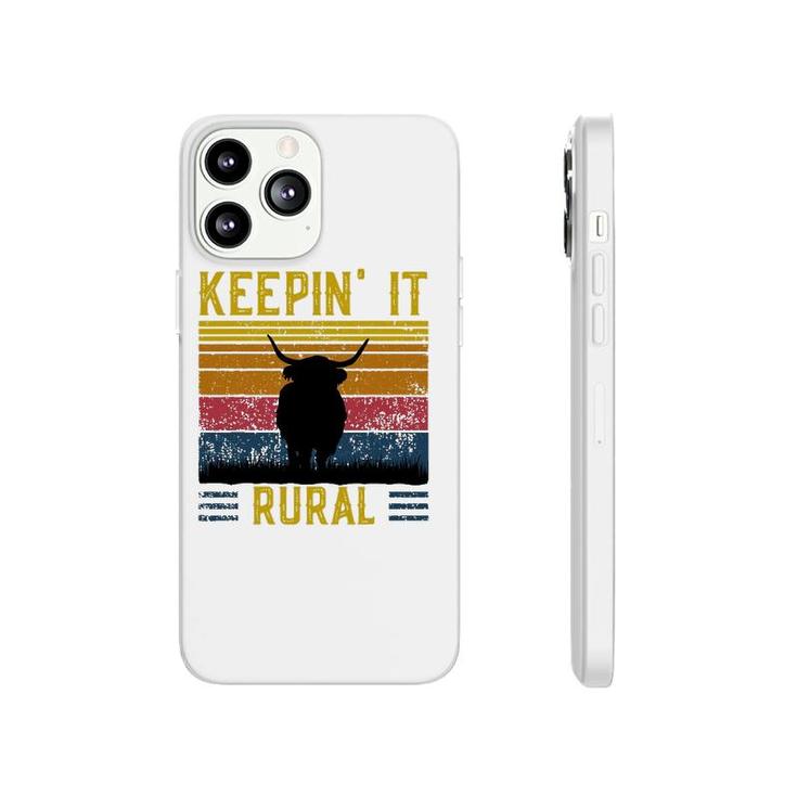 Keepin' It Rural Scottish Highland Cow For Cattle Farmer Phonecase iPhone