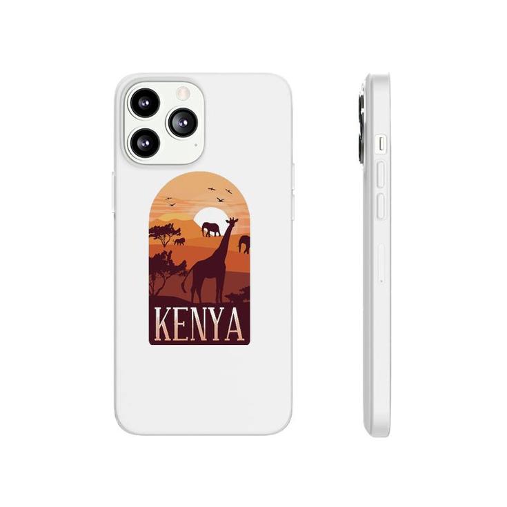 Kenya Africa Giraffe Elephant Lion African Animals Gift Phonecase iPhone