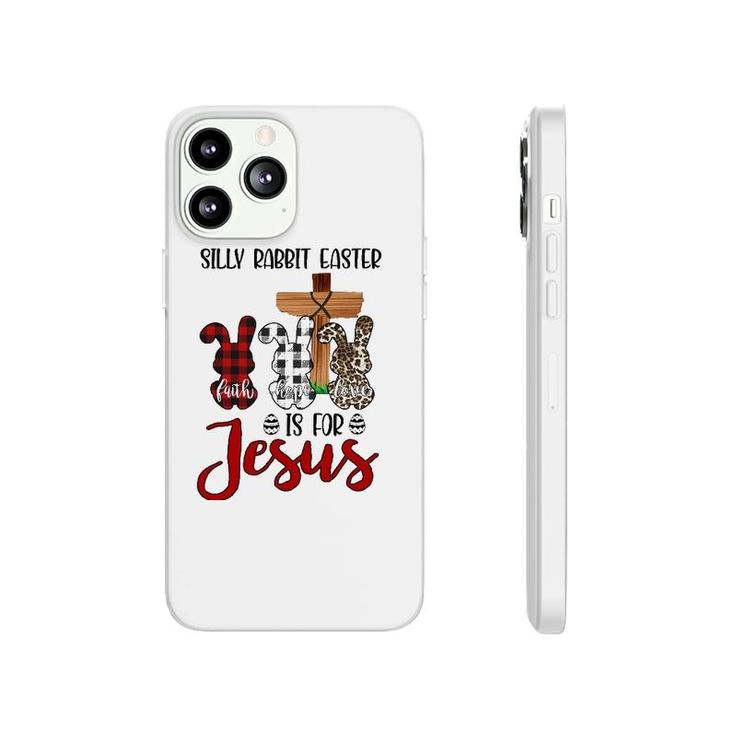 Leopard Red Plaid Silly Rabbit Easter Is For Jesus Phonecase iPhone