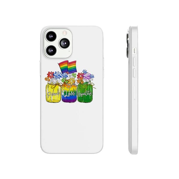 Lgbt Peace Love Equality , Rainbow Floral Lgbt Flag Phonecase iPhone