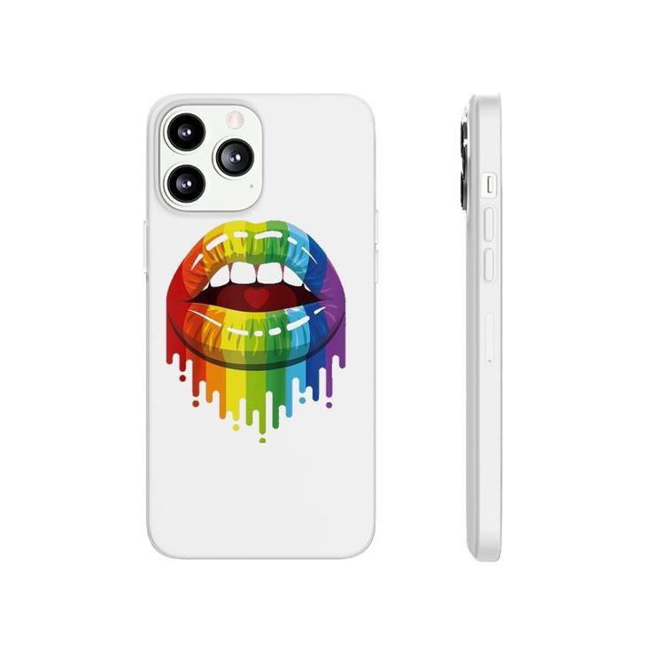 Lgbt Rainbow Kissable Mouth Teepride Gay Csd Raglan Baseball Tee Phonecase iPhone