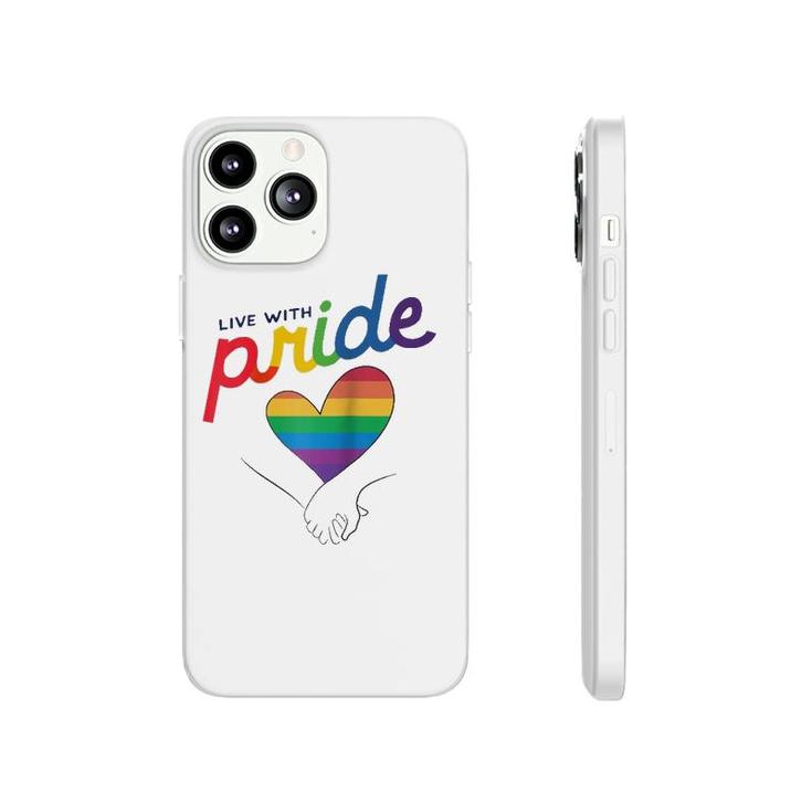 Live With Pride Love Rainbow Lgtbq Raglan Baseball Tee Phonecase iPhone
