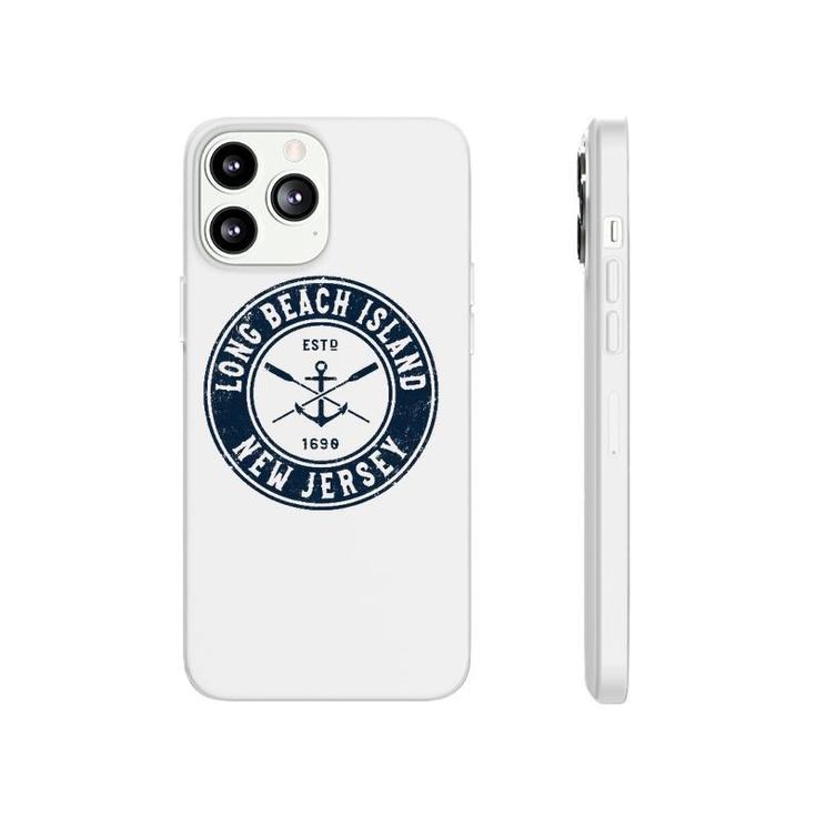 Long Beach Island New Jersey Nj Vintage Boat Anchor & Oars Phonecase iPhone