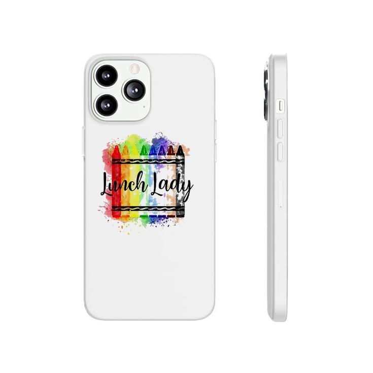 Lunch Lady Crayon Colorful School Cafeteria Lunch Lady Gift Phonecase iPhone