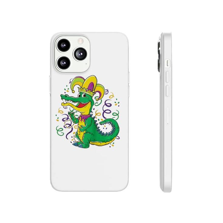 Mardi Gras Crocodile Funny Alligator Jester Hat Phonecase iPhone