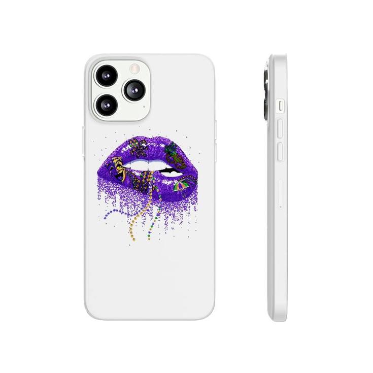 Mardi Gras Lips Queen Carnival Costume New Orleans Lips  Phonecase iPhone