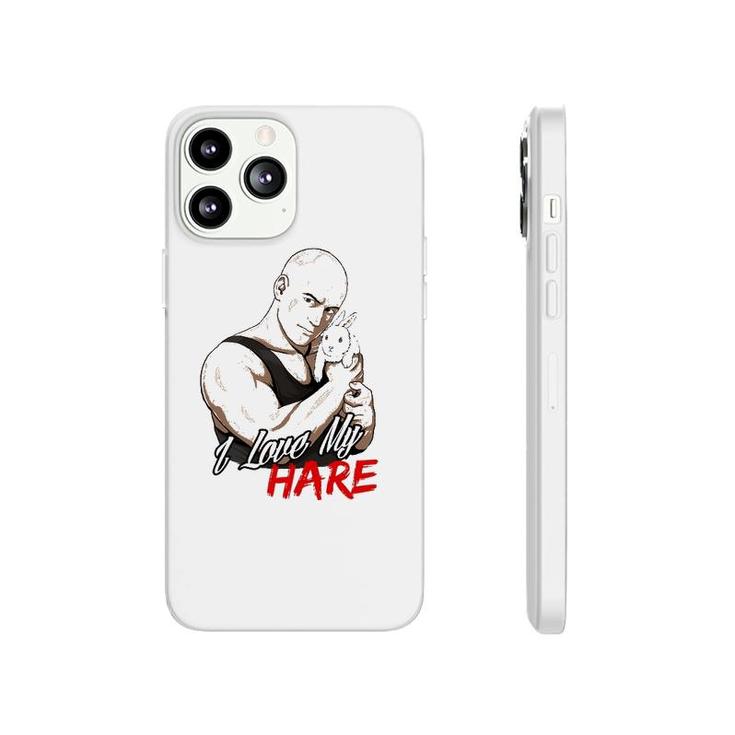 Mens I Love My Hare Bald Guy Tough Guy Phonecase iPhone