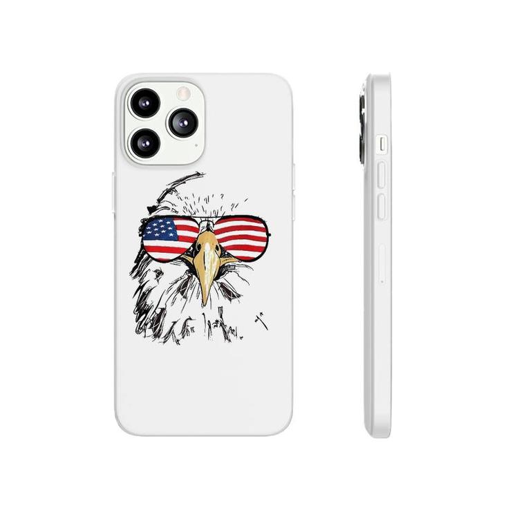 Mens Patriotic Bald Eagle Usa American Flag 4Th Of July Cool Gift  Phonecase iPhone