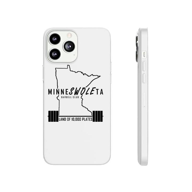 Minneswoleta Barbell Minnesota Gymer Gift Phonecase iPhone
