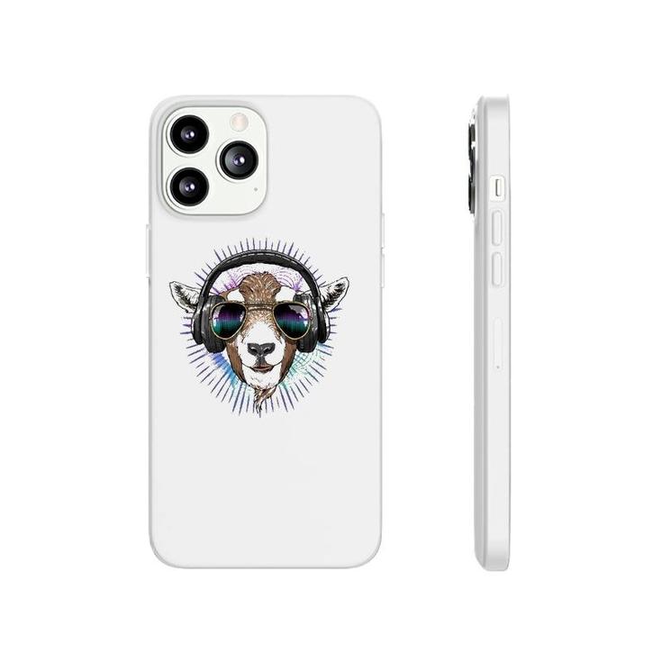 Music Goat Dj With Headphones Musical Goat Lovers Phonecase iPhone