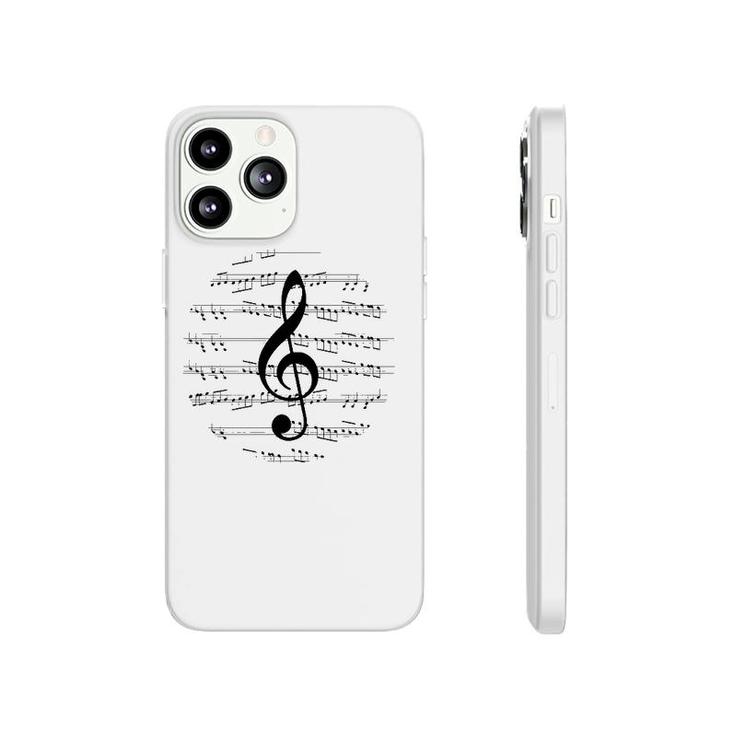 Music Sheet Notes G-Clef Symbol Vintage Design Musician Gift Phonecase iPhone