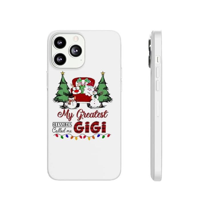 My Greatest Blessings Called Me Gigi Snowman Car Christmas Phonecase iPhone
