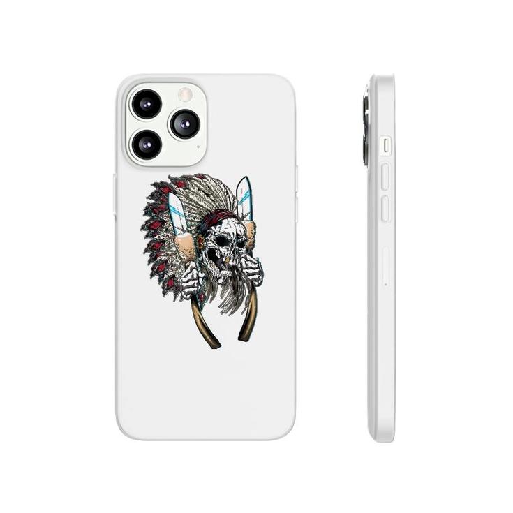 Native American Indian Headdress Skull Phonecase iPhone