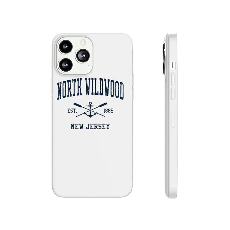 North Wildwood Nj Vintage Navy Crossed Oars & Boat Anchor Phonecase iPhone