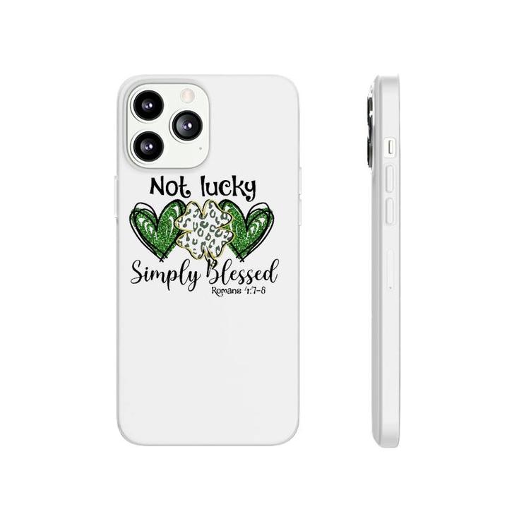 Not Lucky Just Blessed Leopard Shamrock St Patrick Day Irish Premium Phonecase iPhone