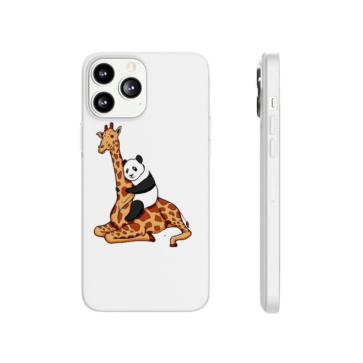 Panda Riding Giraffe Animal Lover Gift Phonecase iPhone