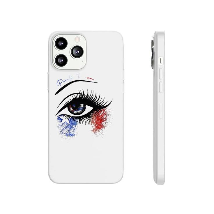 Puerto Rican Women Gift Puerto Rican Flag Eye Phonecase iPhone