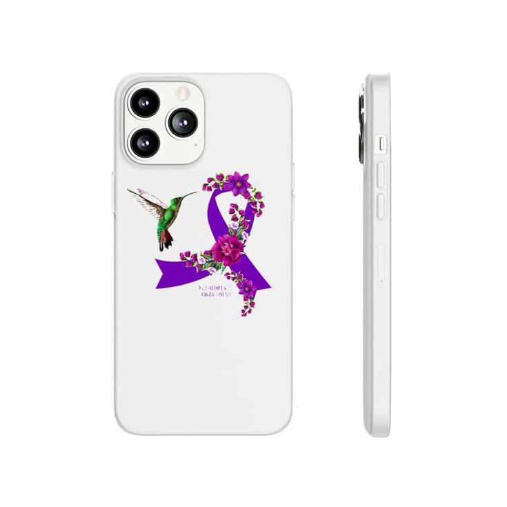 Purple Ribbon Alzheimer's Awareness Hummingbird Phonecase iPhone