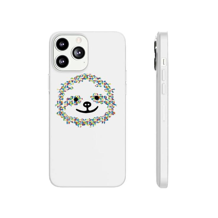 Puzzle Piece Ribbon Sloth Face Cool Autism Awareness Gifts Phonecase iPhone