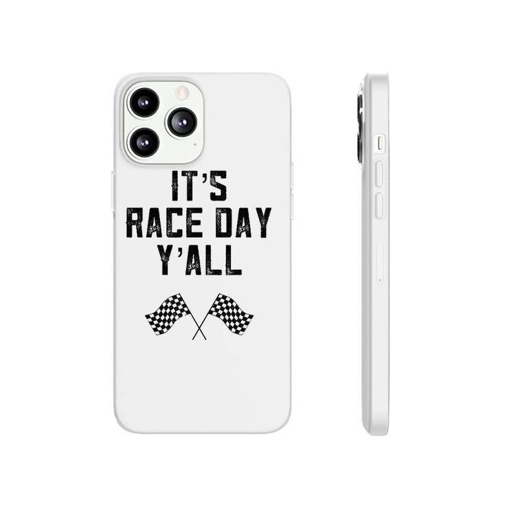 Race Track Checkered Flag Fast Cars It's Race Day Y'all South Phonecase iPhone