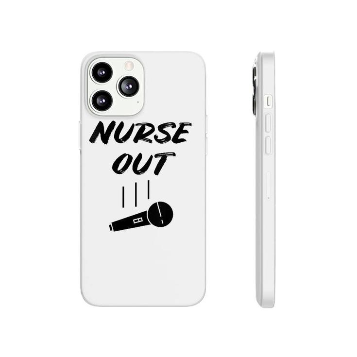 Retired Nurse Out Retirement Gift Funny Retiring Mic Drop Phonecase iPhone
