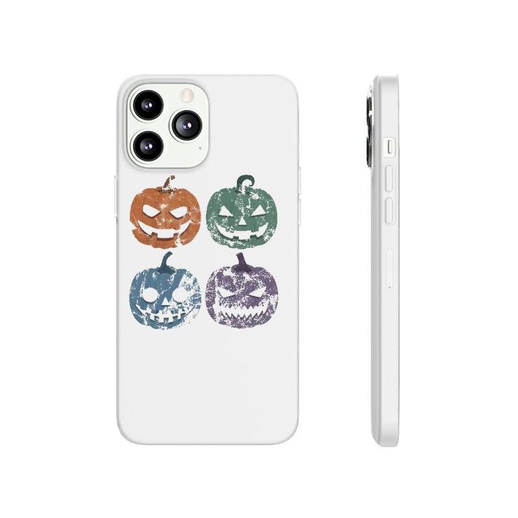 Retro Halloween Creepy Jack O Lantern Faces Trick Or Treat Phonecase iPhone