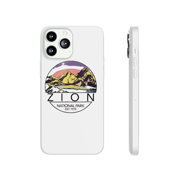 Retro Vintage Zion  National Parks Tee Phonecase iPhone