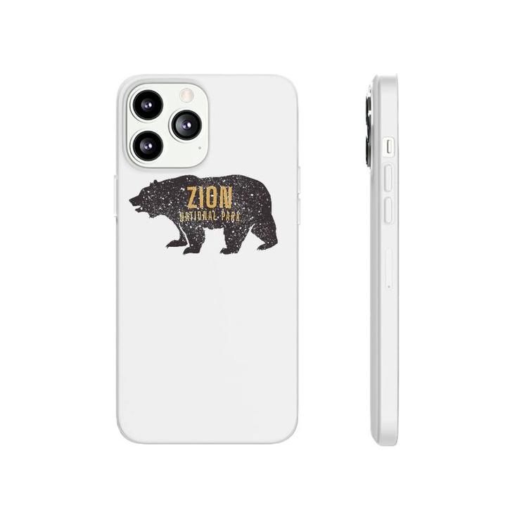 Road Trip Mount Zion National Park Bear Graphic Retro Phonecase iPhone