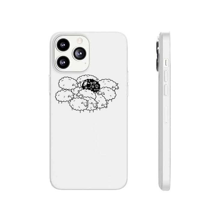Rock N Roll Peace Love Black Sheep Funny Animals Graphic Art Phonecase iPhone
