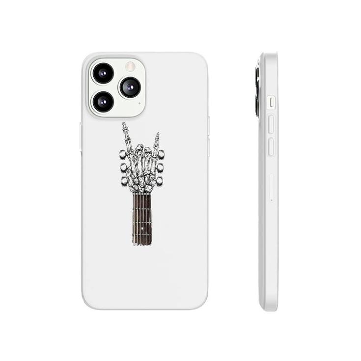 Rock On Guitar Neck - With A Sweet Rock & Roll Skeleton Hand Phonecase iPhone