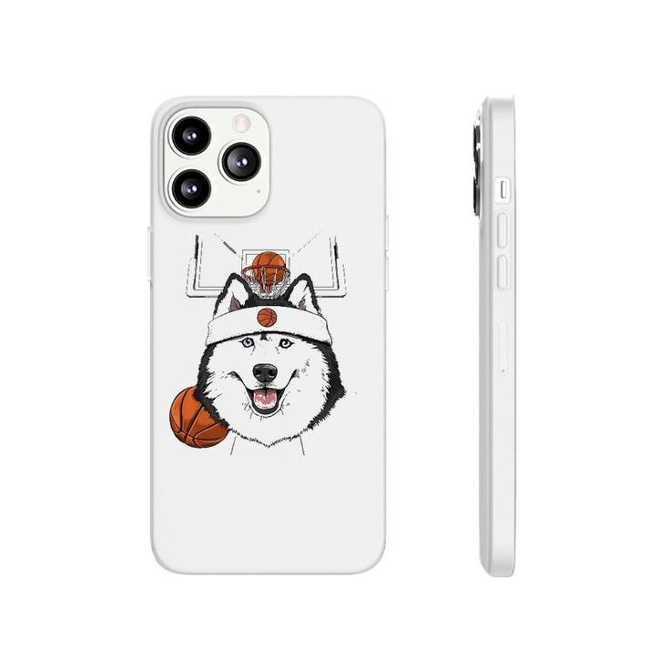 Siberian Husky Basketball Dog Lovers Basketball Player  Phonecase iPhone